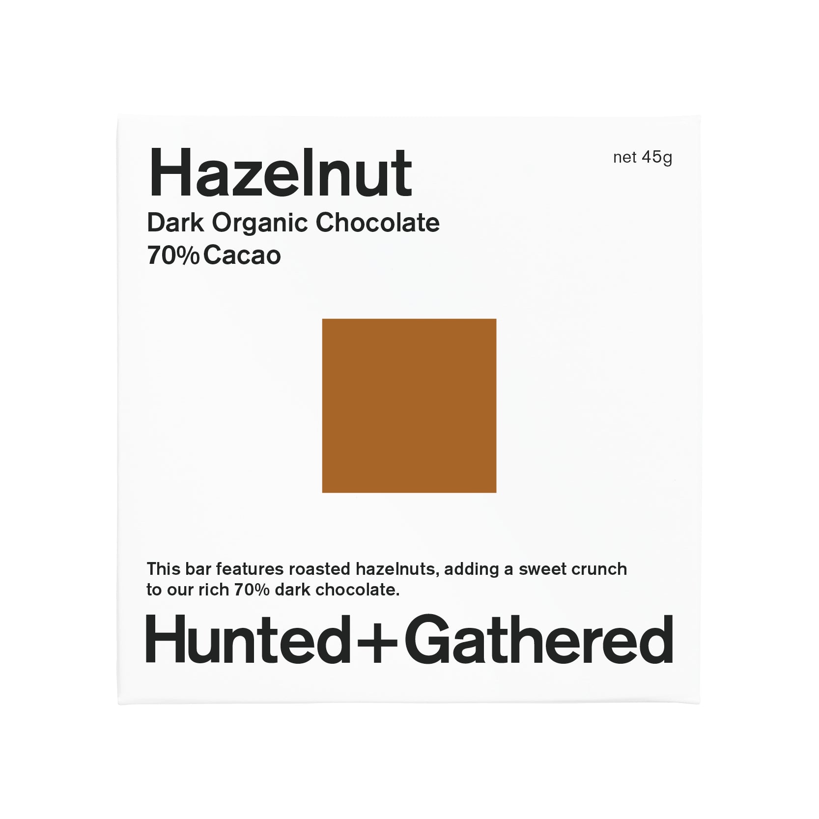 Hazelnut Dark Chocolate Bar | Hunted+Gathered