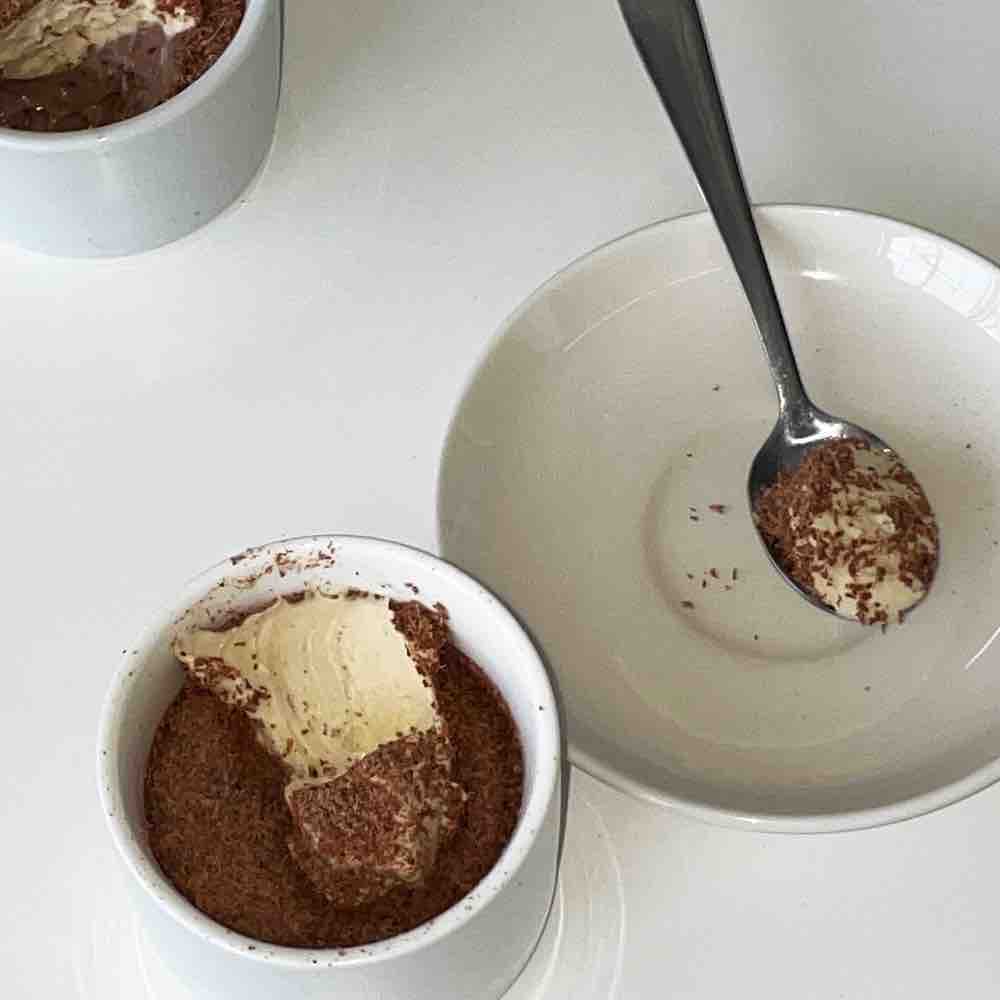 John Paul Twomey's Chocolate Pot with Brown Sugar Cream