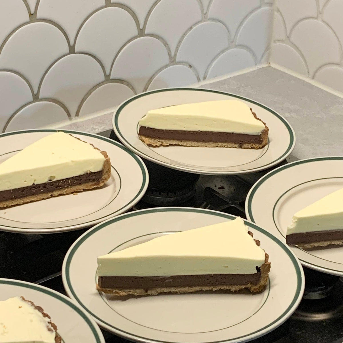 Peaches La Creme's Chocolate Tart with Olive Oil Mascarpone Cream
